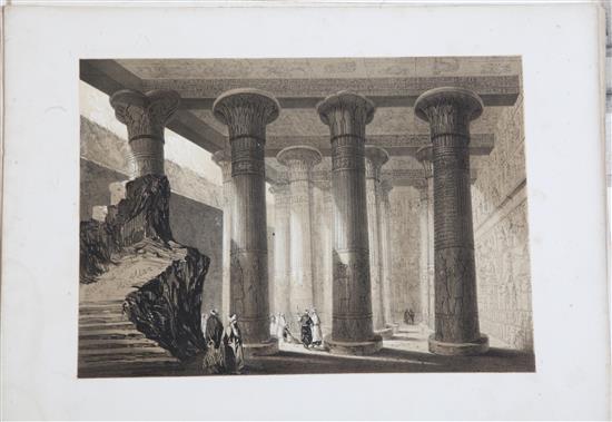 John Harrison Allan, 21 lithographs of Egypt and Nubia from A Pictorial Tour...1843 27 x 38cm. unframed.
